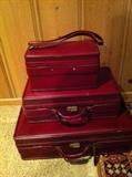 1 of 2 3-pc. sets of vintage Hartman leather luggage