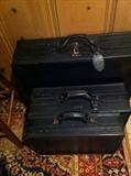 1 of 2 3-pc. sets of vintage Hartman leather luggage