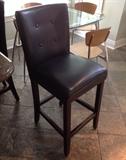Faux Leather Bar Stools - Set of 4