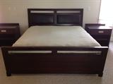 King Size Michael Weiss Modernism for Vanguard Furniture Bed with Two Night Stands