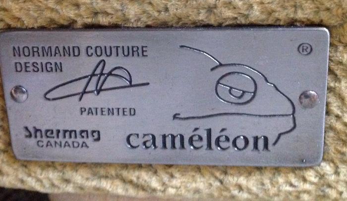 Closer look at label on sofa and ottoman