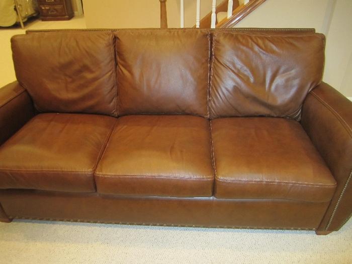 leather sofa with chair