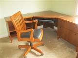 Corner desk unit  $75    Chair on coaster  $25