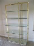 Glass/brass shelf unit - $95