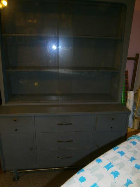 china cabinet, also have a book case headboard