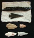 Quartz and Stone Spearheads/Arrowheads