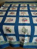 ONE OF A KIND QUILT WITH ALL STATES/BIRDS HAND SEWN.