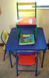 nice kids folding table & chairs
