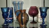 Amethyst/Nice German pottery/Fostoria goblets