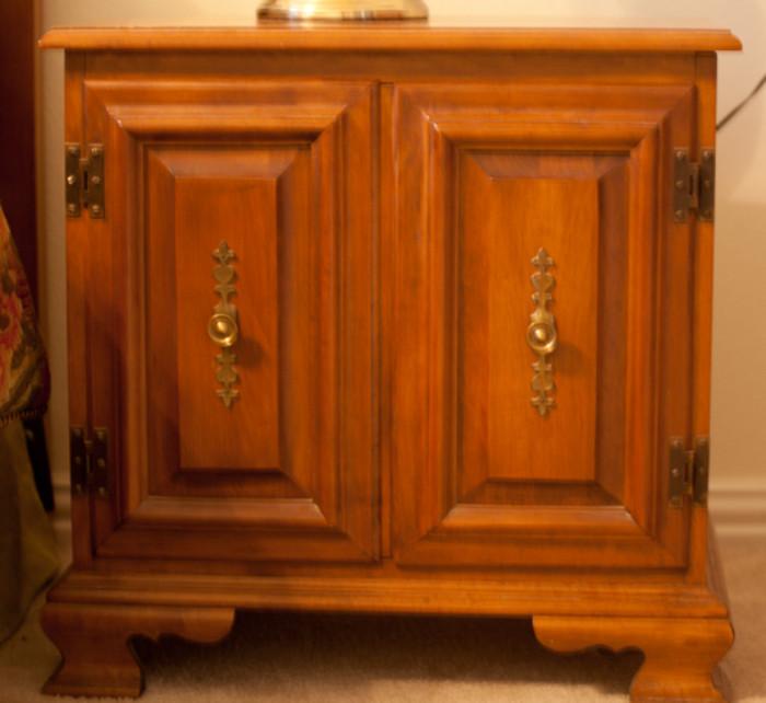 1 of 2 night stands from"Young Republic Group" solid maple bedroom set in perfect condition.