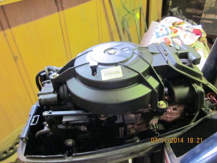 1995 15hp Evinrude motor & stand