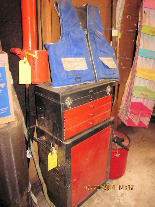 tool chest, life jacket and more
