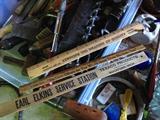 advertising rulers (Earl Elkins Texaco station, etc)