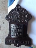 cast iron Michigan Stove Co. match safe