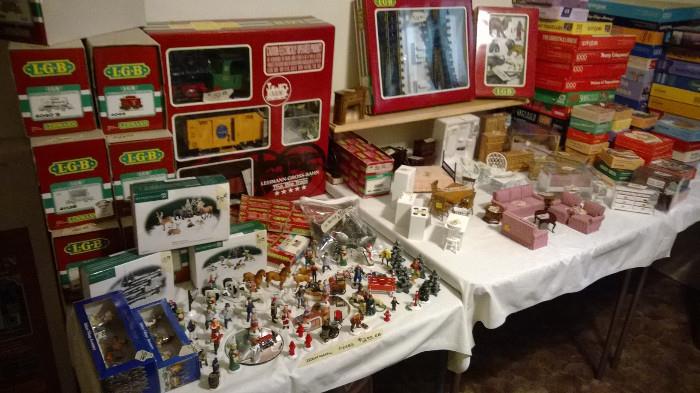 LGB (Lehmann Gross Bahn) trains, Christmas house accessories, Miniature dollhouse furniture