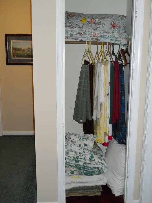 bed linens, table clothes, etc.