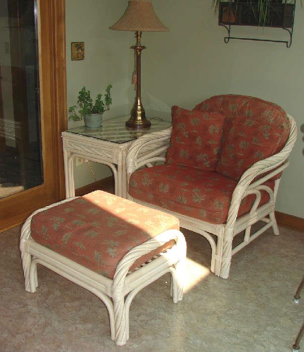 Bench Craft Chair / Ottoman & Table (wall rack not for sale)