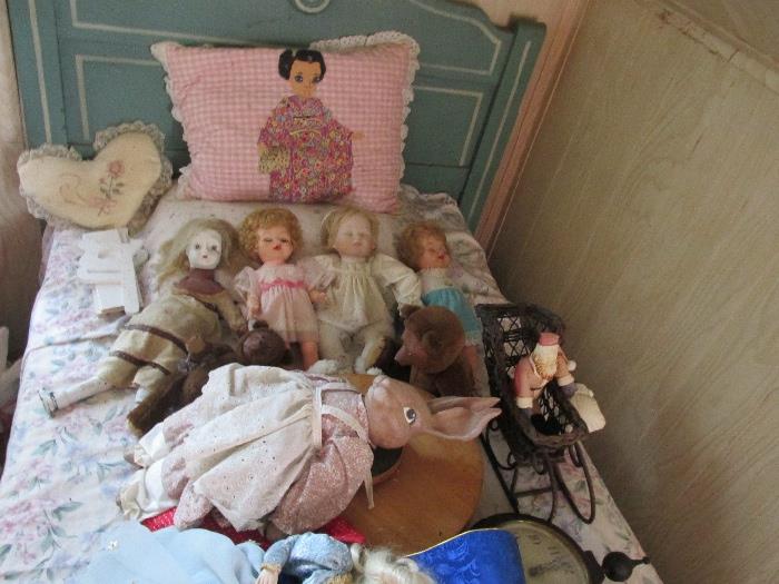 collection of dolls