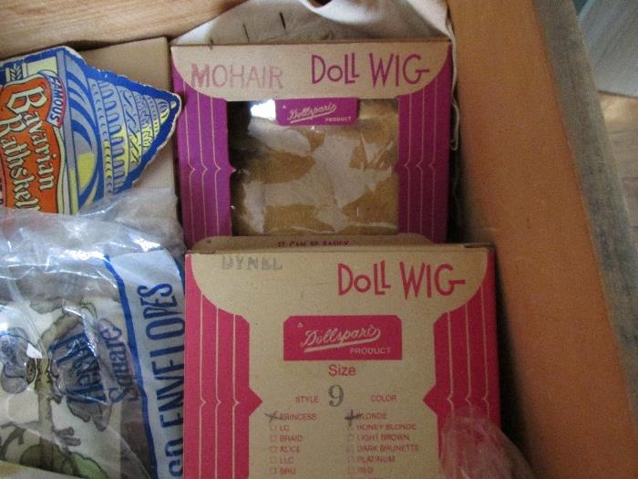 doll cloths and wigs