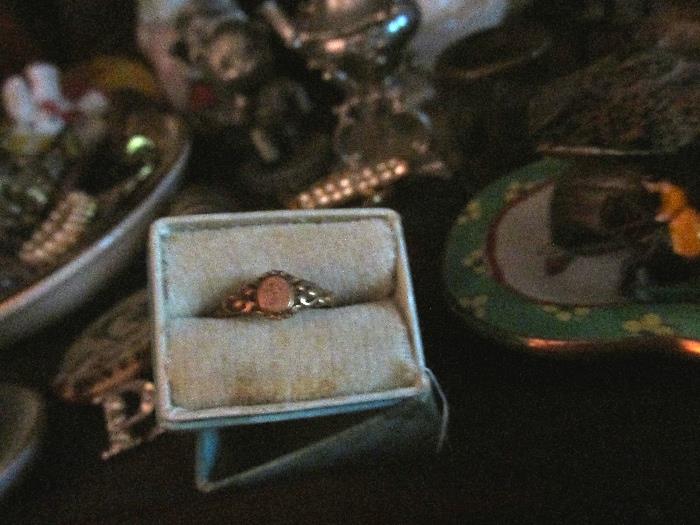 vintage gold baby ring