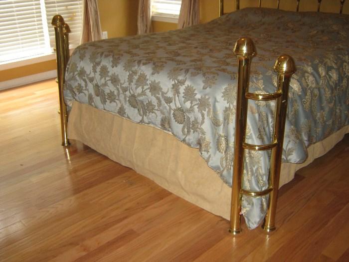 foot of brass queen size bed