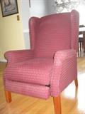 wing back recliner arm chair