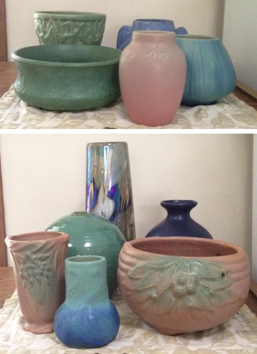 Art Glass and American Art Pottery McCoy, Zanesville, Rookwood, and Van Briggle