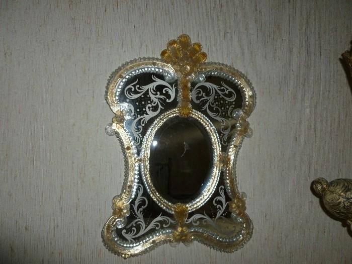 Exquisite antique venetian glass mirror..does have a few condition issues as most of them do