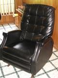 black leather rocker recliner.