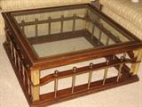 Glass top coffee table