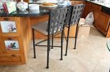 iron bar stools also wood barstools - not shown