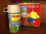 Peanuts lunchboxes and thermos