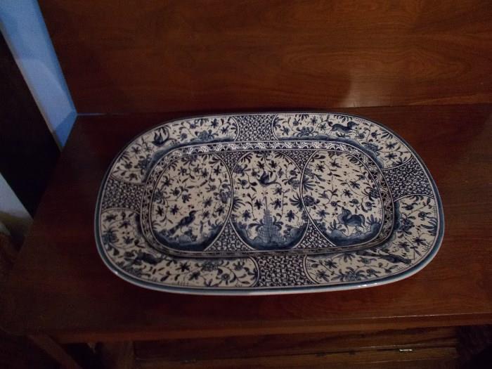 LARGE - Made in Portugal Blue & White Platter