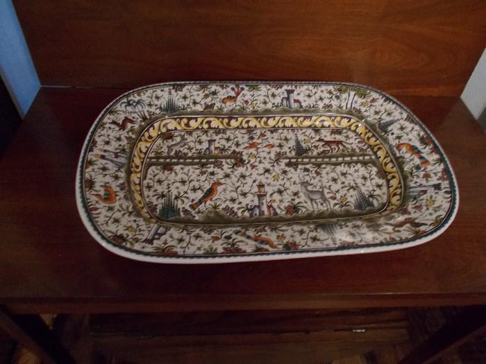 LARGE Made in Portugal Platter with Birds - very nice!!