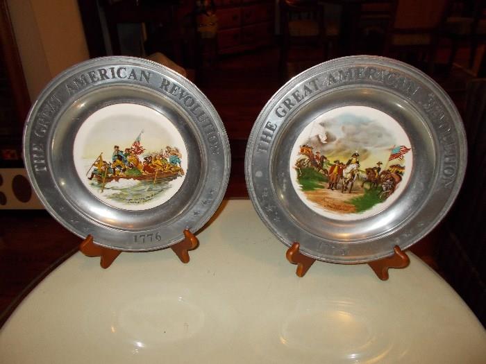 2 of 6 "The Great American Revolution" Plates - will all be sold individually