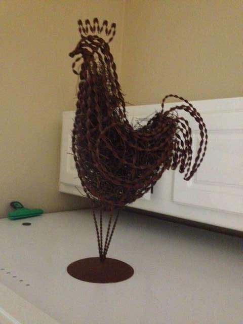 One of several chickens and roosters