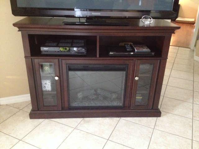 TV Console with electric fireplace