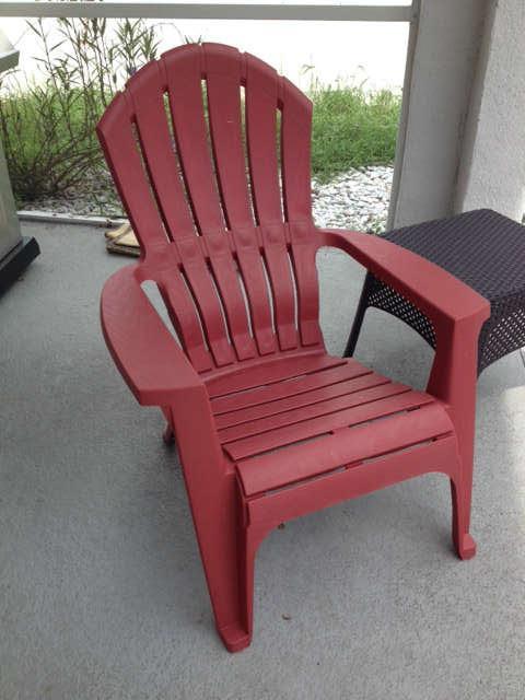 One of 3 patio chairs 