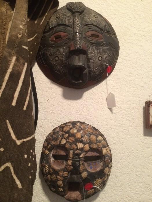 Hand Carved Masks from Ghana 