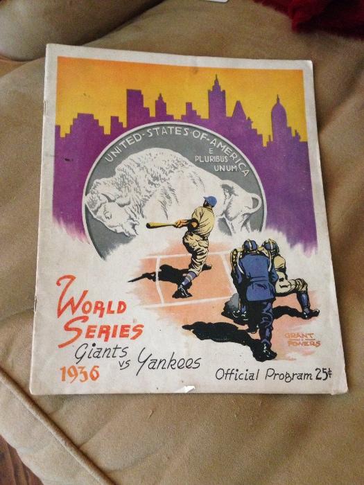Vintage baseball world series program