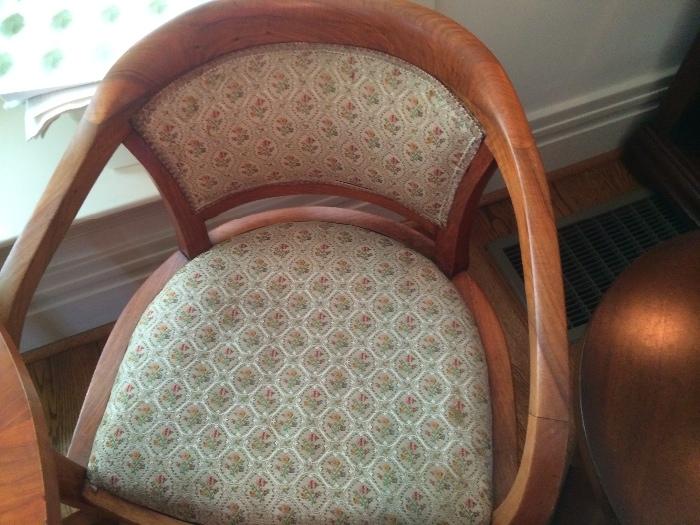 early 1900's barrel chair from Germany - $95 - gorgeous piece of furniture