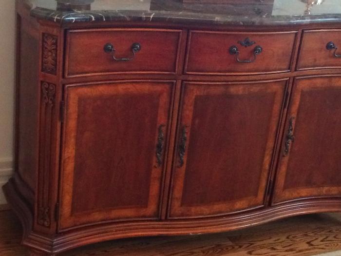 marble buffet - 60 x 38 x 20 - bought new in 2008 and sat unused for years - in a dark room