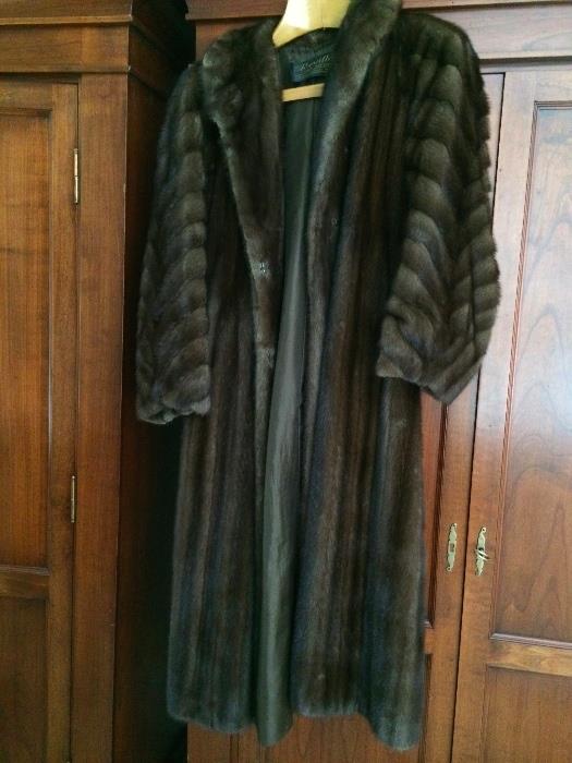Women's mink coat by Revillon - purchased at Saks in NYC - 1990 - mink is brown not black 