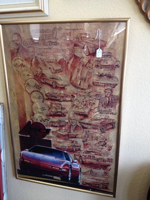 Vintage Corvette Poster