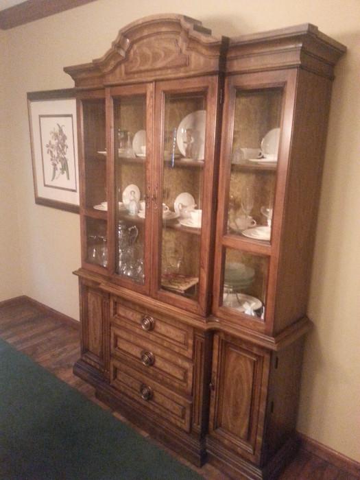 Attractive China Cabinet with china & glassware inside :)