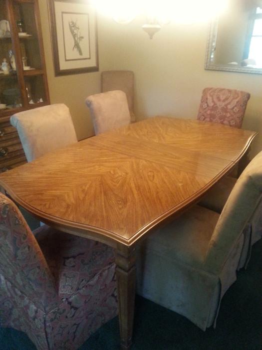 Close up of dining room table