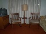 2 Chairs that Match, Floor Lamp, Maple Side Piece