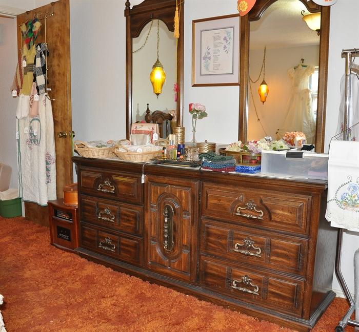 American Drew (High Point, NC) Triple Dresser - It Has Matching King Size Bed, Armoire & 2 Night Stands