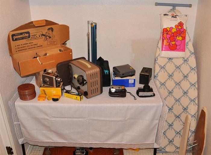 Complete Kodak Brownie Movie Setup (Camera, Lights With Extra Film, Projector and Screen, Film, Replacement Bulb, Editing Equipment and Home Movie Reels - Make Your Own Movies
