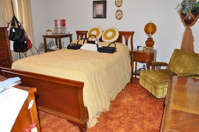Part of Very Nice Vintage Bedroom Suite - Has Serta Mattress and Box Springs